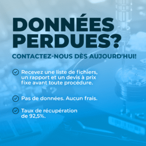 Service de récupération de données pour professionnels : serveurs, postes de travail, stations de travail, PC de bureau, PC portable, clés USB, smartphones Android ou Apple iOS, NAS, SAN
